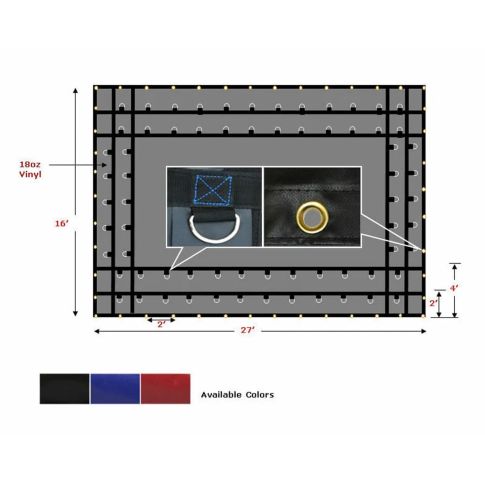 MDW-CS16-6010 HD STEEL TARP 16X27 BLK