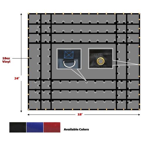 MDW-CS16-6022 HD STEEL TARP 24X18 BLK