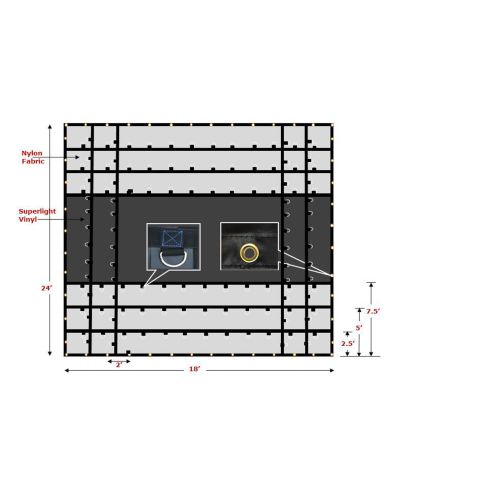 MDW-CS16-6038 AP STEEL TARP 24X18 BLK