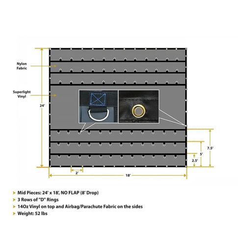 MDW-CS16-6038 AP STEEL TARP 24X18 BLK