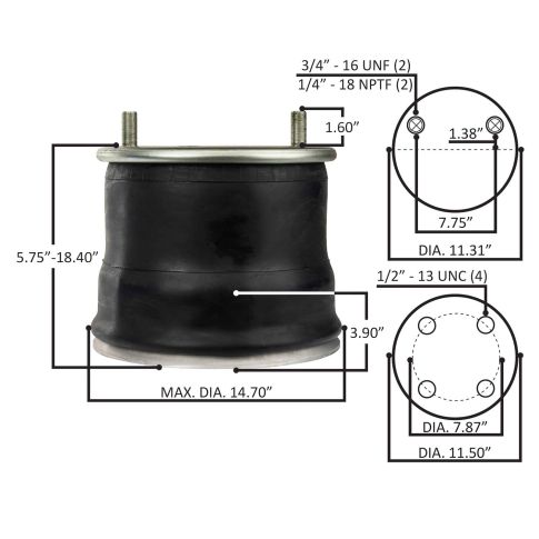 1R14-039 Truck Air Spring Replacement | Fleetsworld