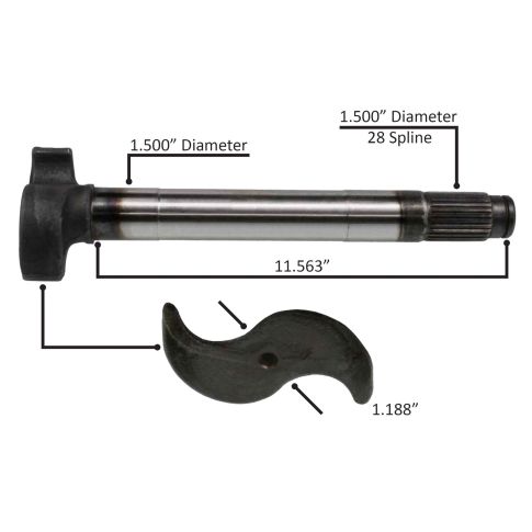 588993C91 S CAM LH L=11 5/8 SPLINE 1.5-28