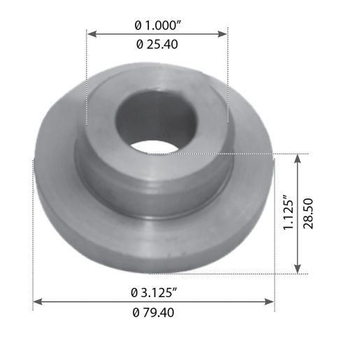 R309370 STEEL BUSHING SPACED FRUEHAUP